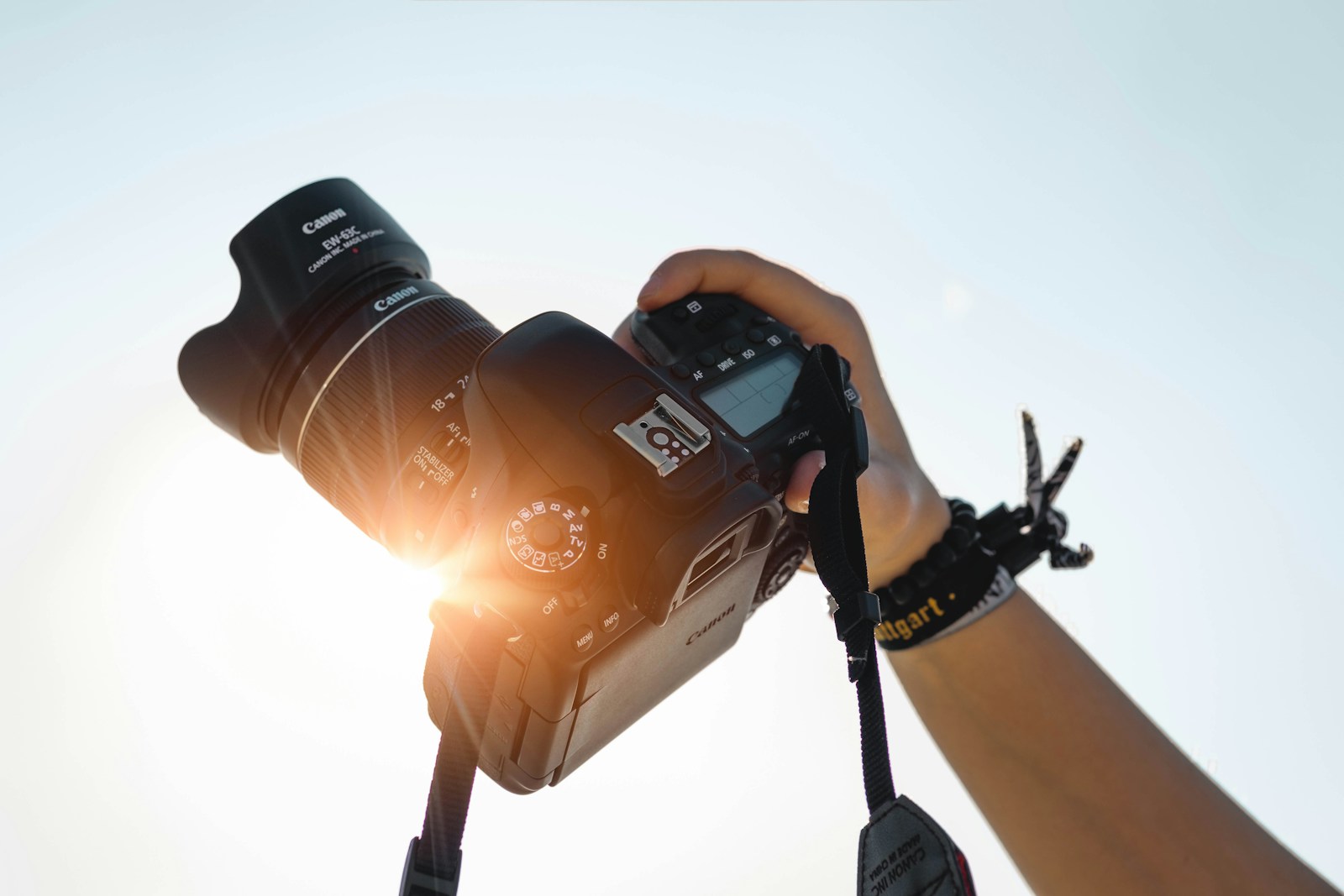 een persoon die een camera vast heeft